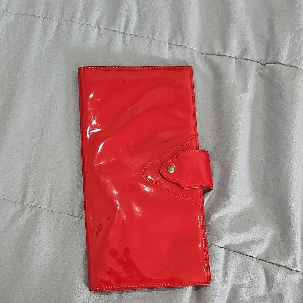 Red Patent Leather Clutch